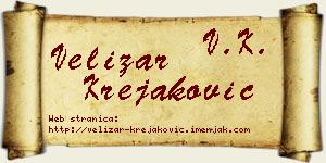 Velizar Krejaković vizit kartica